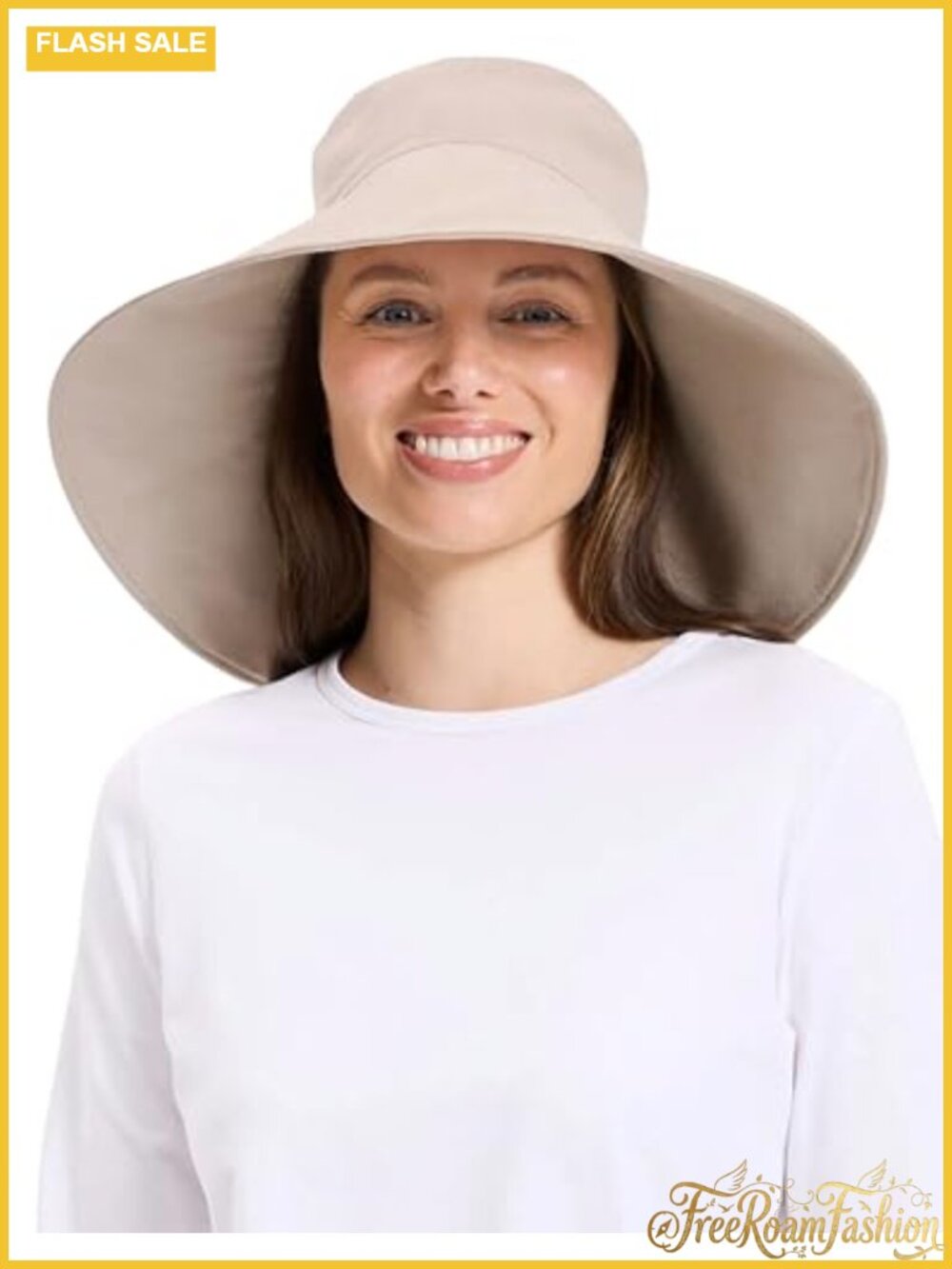 Solbari Women's Ultra-Wide Cotton Linen Sun Hat UPF 50+